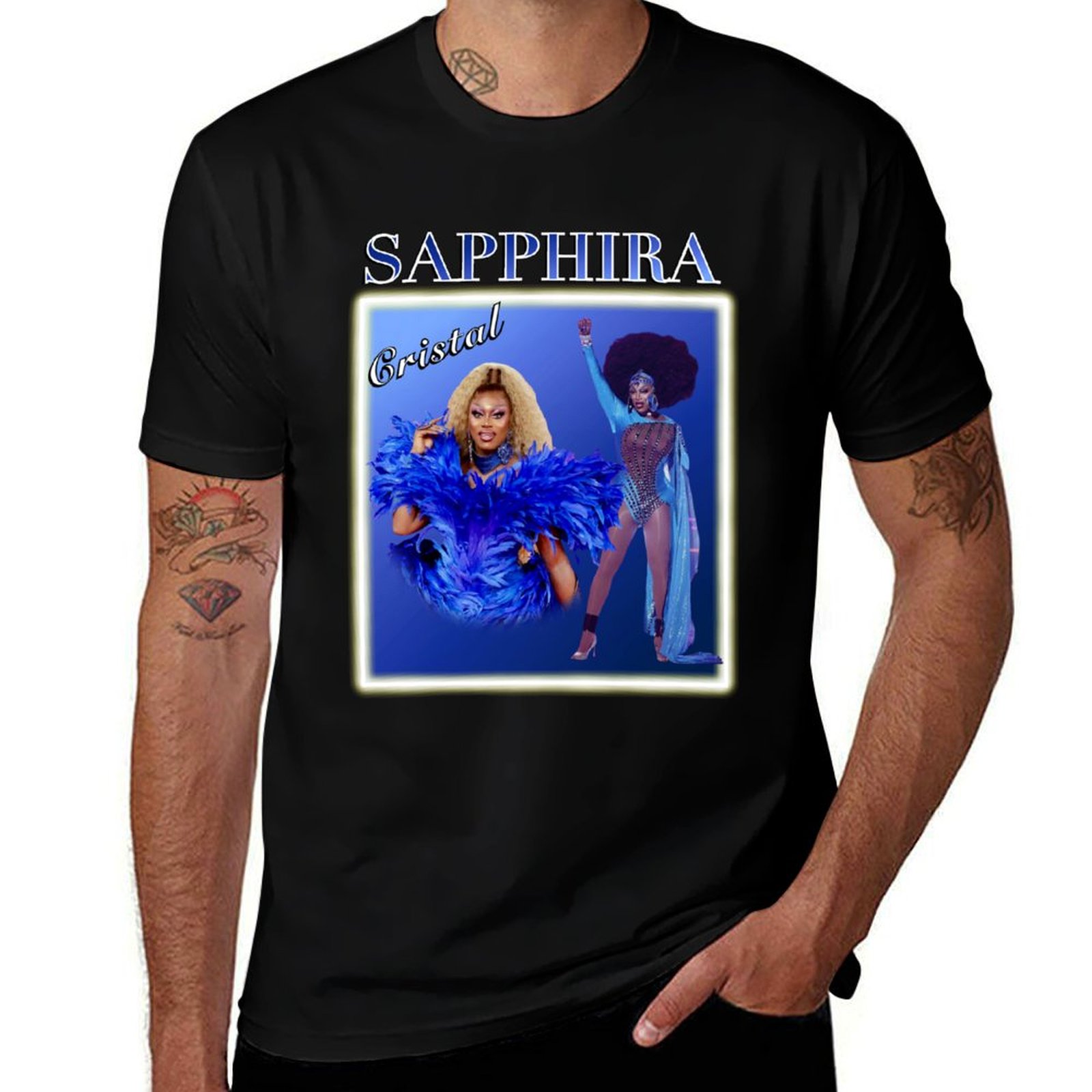 Queen Street Fashion - サフィラ・クリスタル・ドラッグレース・クイーン Tシャツ、ストリートファッション、カジュアルTシャツ