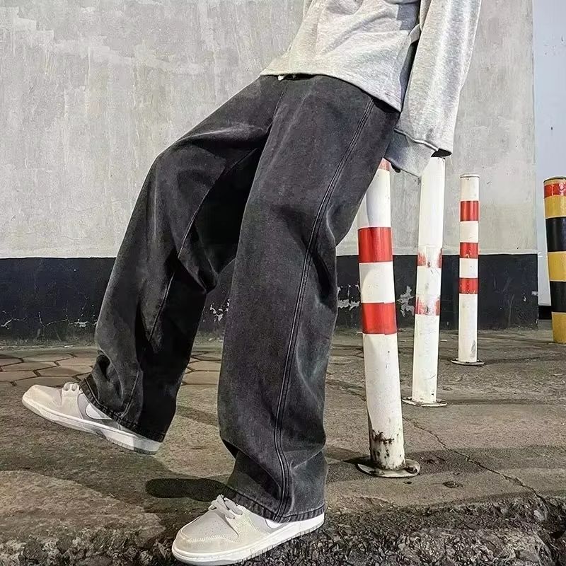 2025年春秋新作 アメリカンレトロ メンズジーンズ ルーズ - Street Fashion Men 2025 のレビューと価格