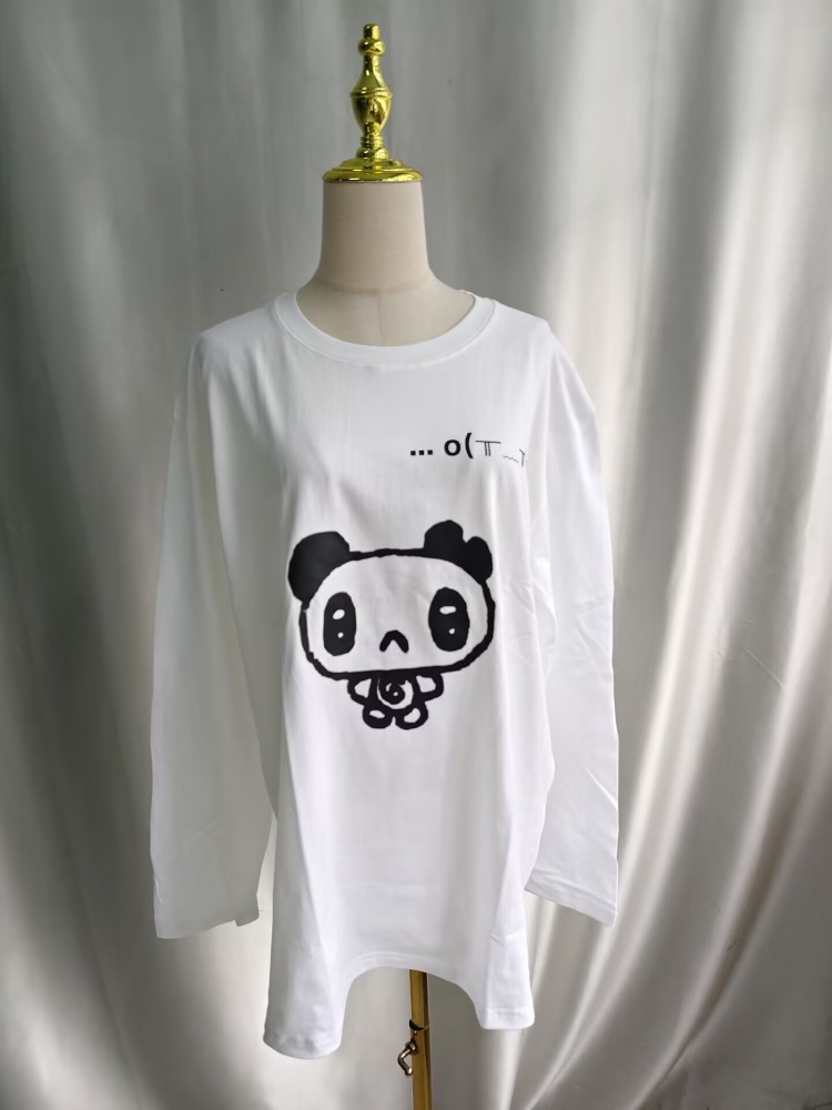 Kimutomo Tシャツ女性漫画プリント長袖ルーズファッシ - Street Fashion Y2K のレビューと価格
